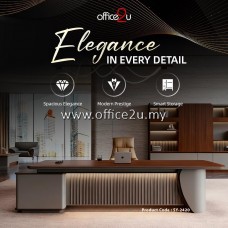 SYNERGY SERIES DIRECTOR TABLE SET C/W SIDE CABINET AND POWER MODULE